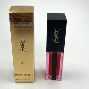 YSL Water Stain Lip Stain 618 Wet Vermilion BRAND NEW